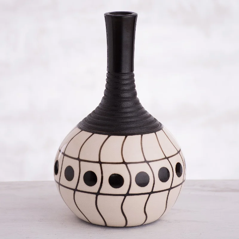 - Teething and chewing toys for puppiesChulucanas Waves Wave Motif Chulucanas Ceramic Decorative Vase from Peru