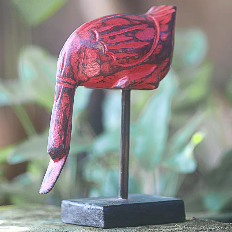 - Summer pet ice matRed Duck Hand Carved Wood Sculpture of a Red Duck from Indonesia