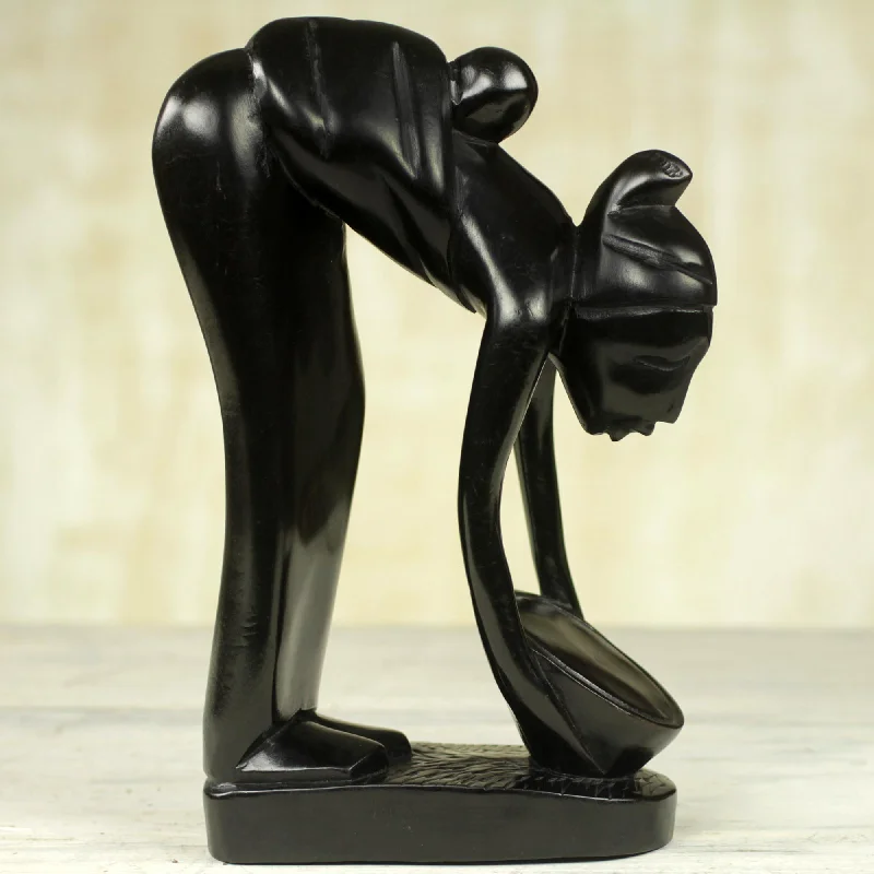 - Hamster silent running wheel to prevent chewingSerwaa Mother Hand Carved Mother and Child Black Sculpture from Ghana