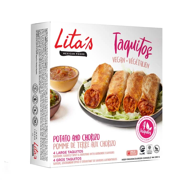  -Splash-proof food bowl AND Anti-choking slow food bowlLita's Mexican Foods Potato and Chorizo Taquitos 4 Pack - 280g