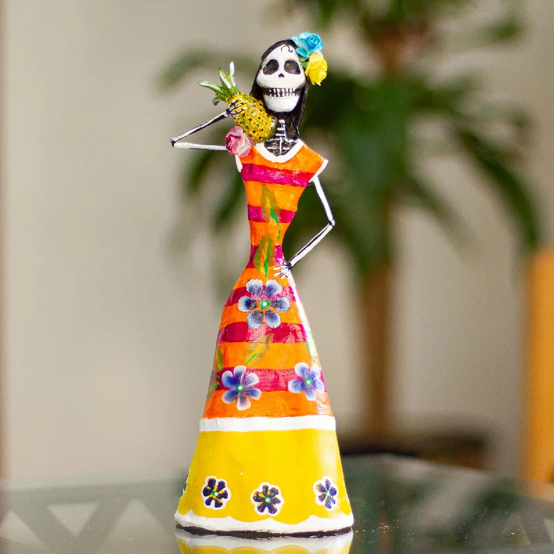 -Explosion-proof leash FOR LARGE dogsCatrina with Pineapple Day of the Dead Catrina Papier Mache Statuette -Explosion-proof leash FOR LARGE dogsCatrina with Pineapple Day of the Dead Catrina Papier Mache Statuette