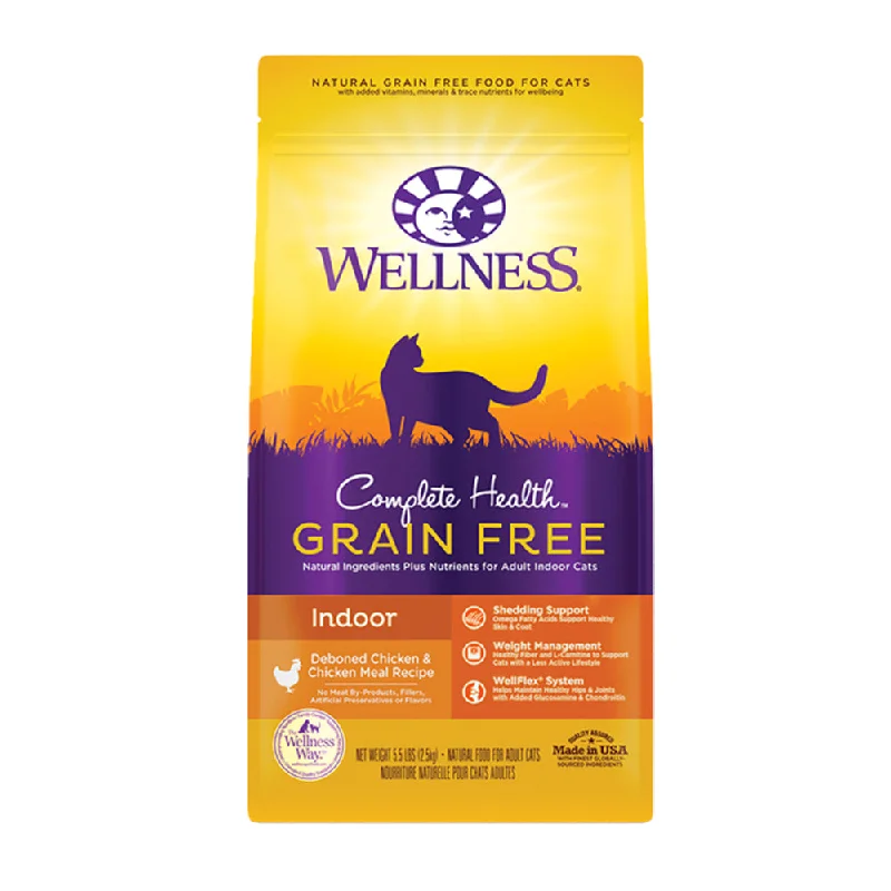    - Cat food for coat health  - Dog food recommendations for multi-dog householdsComplete Health Grain Free Indoor Cat Food 5 lbs