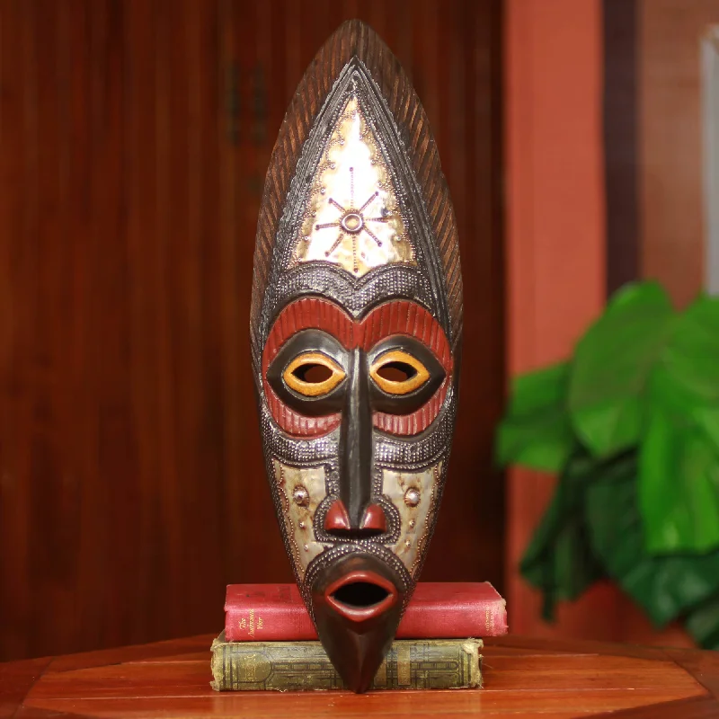 Pet ProductsStar Deity Authentic Hand Carved Akan Tribe African Mask