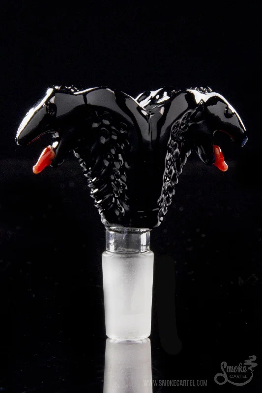 ---Glassheads "King Cobra" Male Flower Bowl