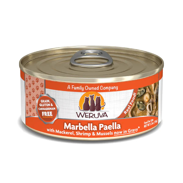    - Outdoor cat food  Weruva Cat Marbella Paella
