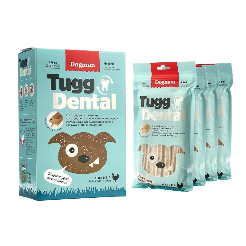 - Organic cotton dog bibsDogman Tugg Dental med kyckling - 28-pack M
