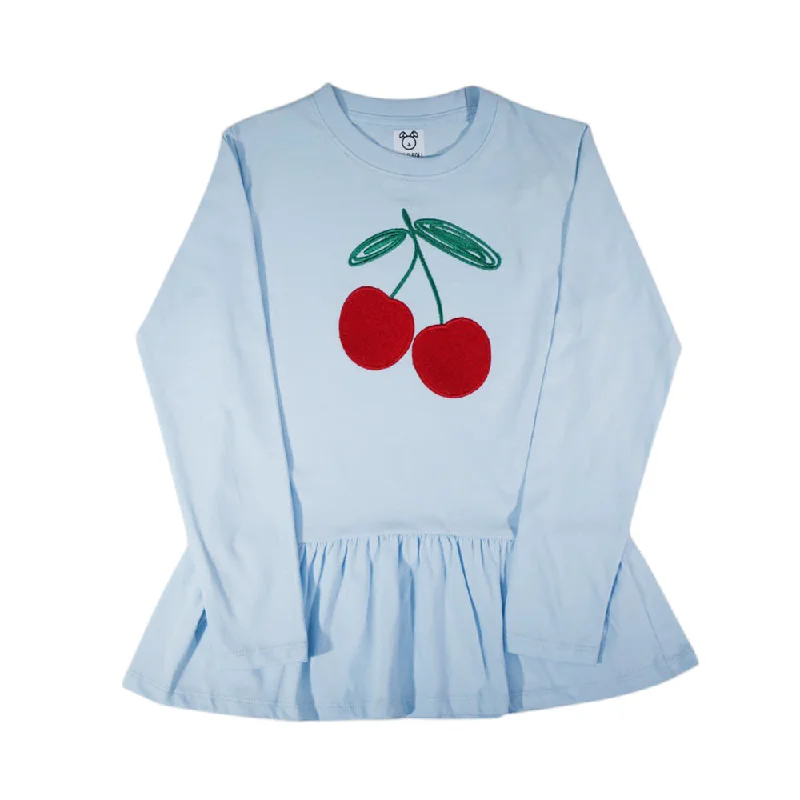 ---GIRLS L/S BLOUSE HOP & ROLL SKY MZW-23 5-6 YEAR JG207