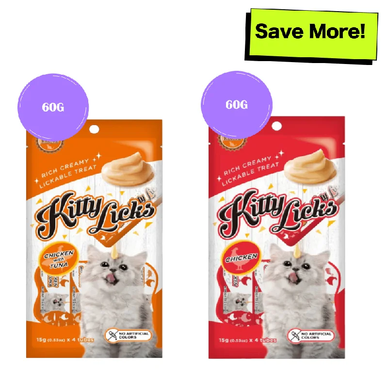 - Winter warm clothes for short-haired dogsKitty Licks Chicken Tuna and Chicken Flavour Cat Treats Combo