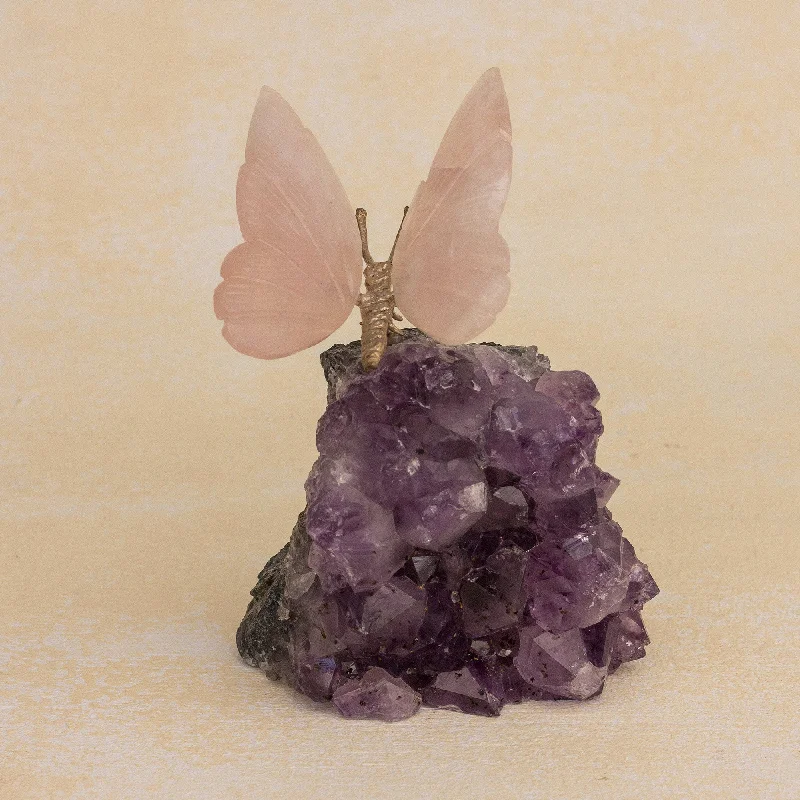 - Winter warm clothes for short-haired dogsRosy Wings Rose Quartz Butterfly on Amethyst Nugget Figurine