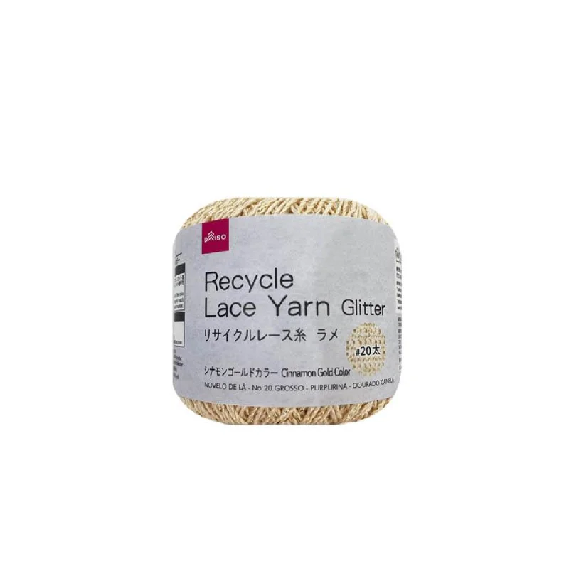 - Teething and chewing toys for puppiesRecycle Lace Yarn No. 20 Thick Glitter Cinnamon Gold Color