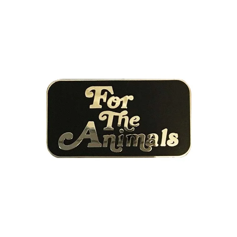 - Air box TSA certified check-inVegan Power Co 'For The Animals' Black/Gold Enamel Pin - Air box TSA certified check-inVegan Power Co 'For The Animals' Black/Gold Enamel Pin