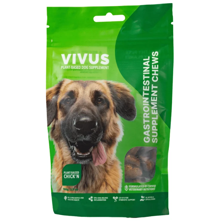 - Dog heart rate monitoring collarVivus Gastrointestinal Supplement Chews - 100g