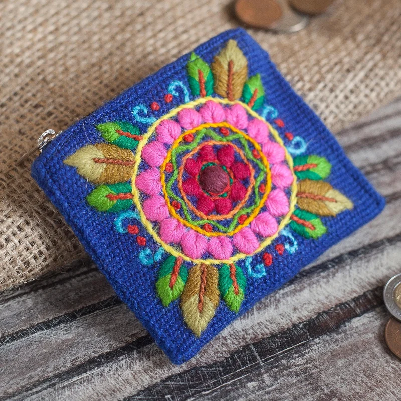 - Deodorizing cat litter tofu litterFantastic Mandala Floral Embroidered Alpaca Blend Coin Purse in Blue
