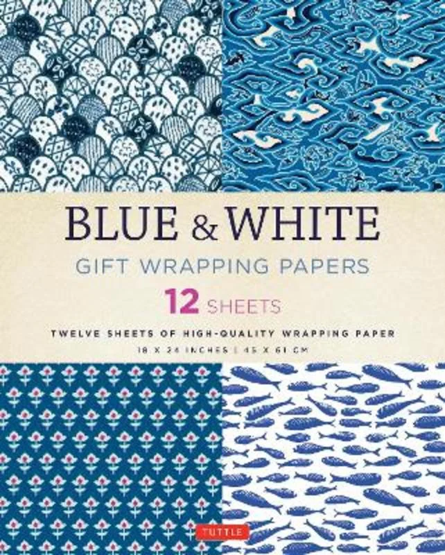 - Automatic induction pet water dispenserBlue & White Gift Wrapping Papers - 12 Sheets