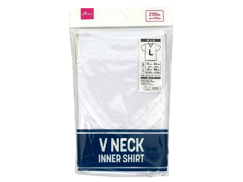 -Anti-slip claw protection raincoat FOR dogsV Neck Inner Shirt L Short Sleeve White