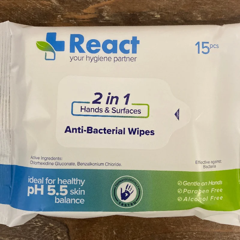 - Teething and chewing toys for puppies8x React Antibacterial Hand & Surface Travel Packs (8x Packs of 15 Wipes)