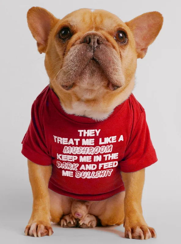 Pet summer light clothesThey Treat Me Like A Mushroom Dog Tee