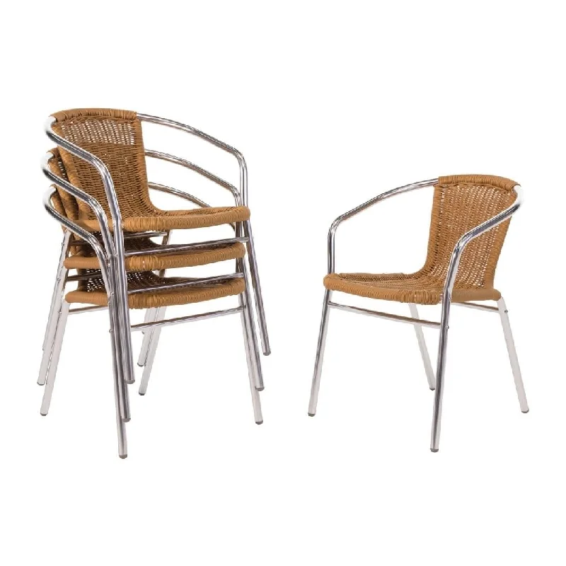 - Remote interactive pet feederBolero Natural Wicker Chair with Aluminium Frame (Pack 4) - Remote interactive pet feederBolero Natural Wicker Chair with Aluminium Frame (Pack 4)