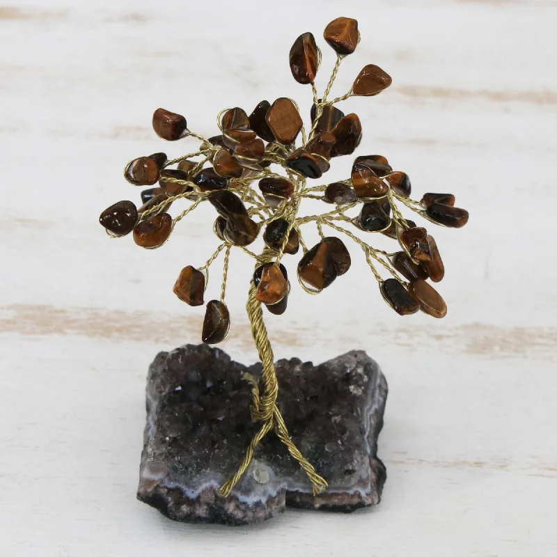 - Cat nail clippers with LED lightsLittle Tree Tiger's Eye and Amethyst Gemstone Tree Sculpture from Brazil