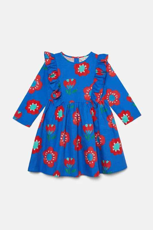  -Splash-proof food bowl AND Anti-choking slow food bowlBig Flowers Kids Dress