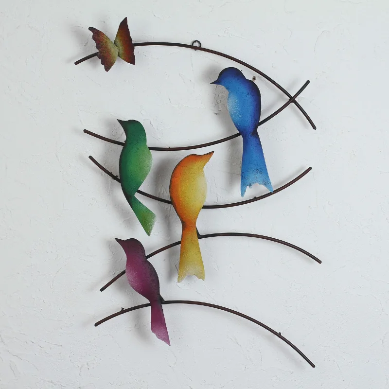 - Pet monitor with cameraFriends of Summer Steel Wall Sculpture of Birds and a Butterfly from Mexico - Pet monitor with cameraFriends of Summer Steel Wall Sculpture of Birds and a Butterfly from Mexico