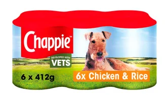 - Air box TSA certified check-inChappie Tins Chicken & Rice  (6 x 412g)