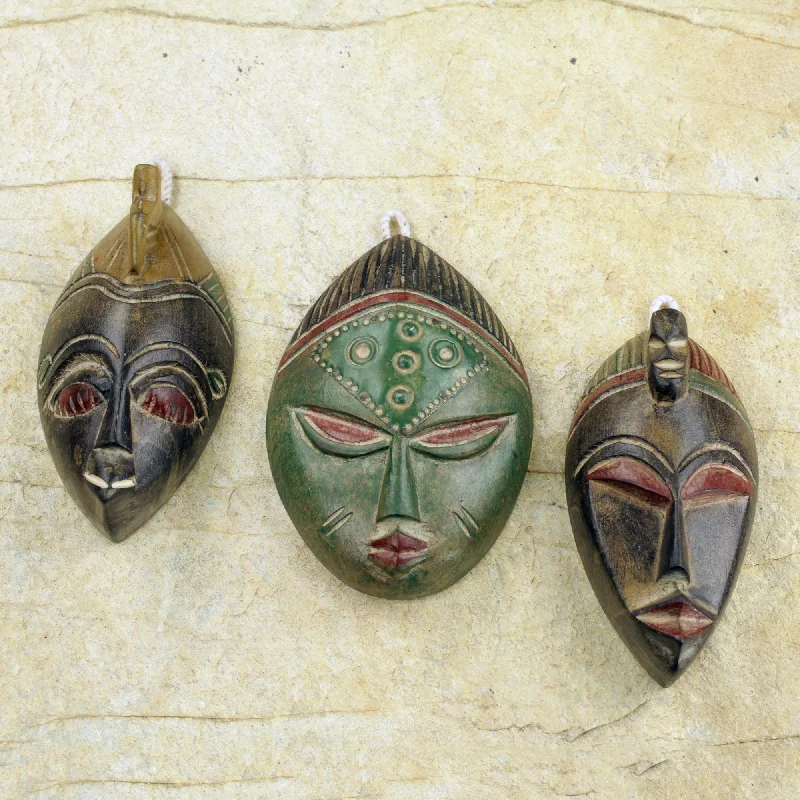  -Non-contact cat thermometerMessengers of Justice Set of Three Sese Wood African Masks Handmade in Ghana