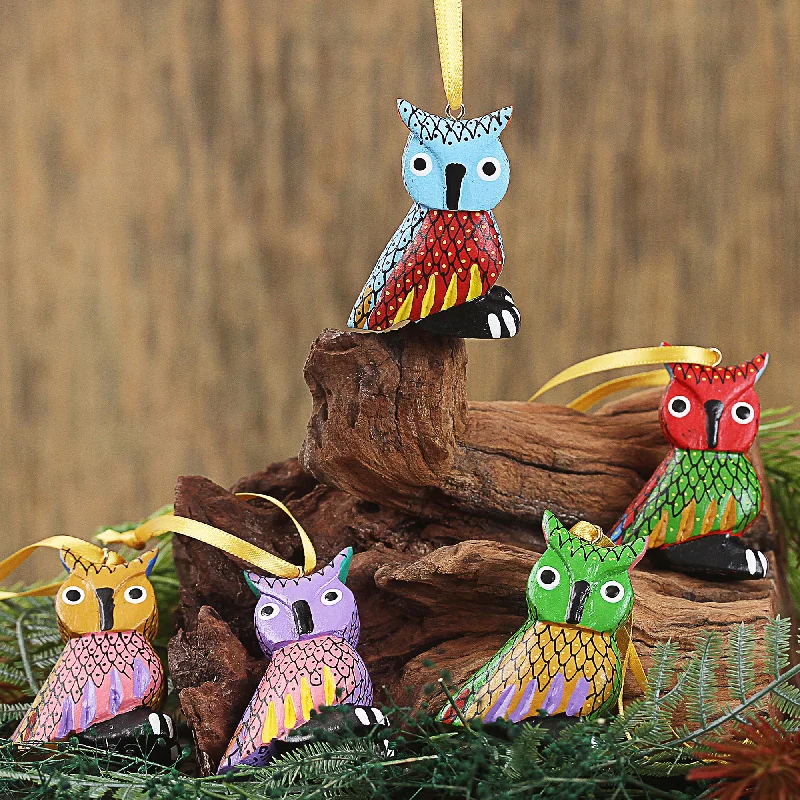 - Pet monitor with cameraSweet Owls Painted Wood Alebrije Owl Ornaments (Set of 5) from Mexico