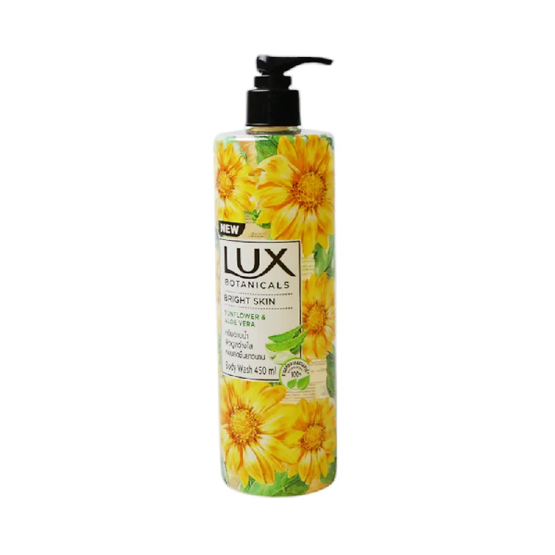 - Organic cotton dog bibsLUX BODY WASH BRIGHT SKIN SUNFLOWER & ALOE VERA 450ML