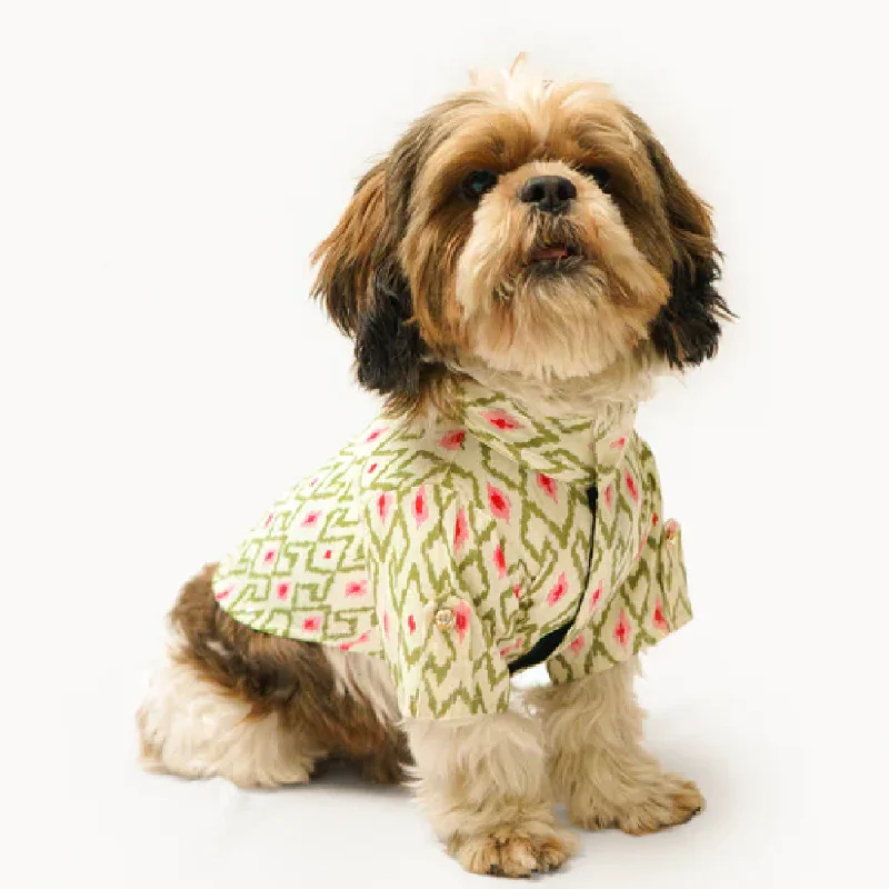 - Automatic temperature adjustment cat bedPawgypets Heritage Summer Kurta for Dogs and Cats (Off White with Pink)
