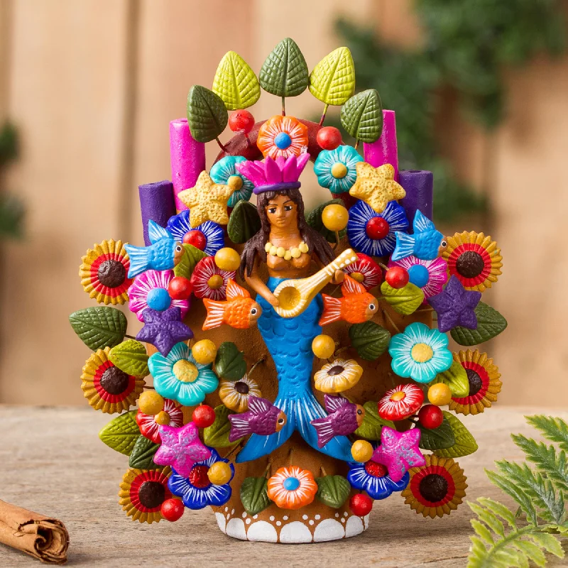 - Air box TSA certified check-inMermaid's Home Hand-Painted Mermaid-Themed Ceramic Sculpture from Mexico - Air box TSA certified check-inMermaid's Home Hand-Painted Mermaid-Themed Ceramic Sculpture from Mexico