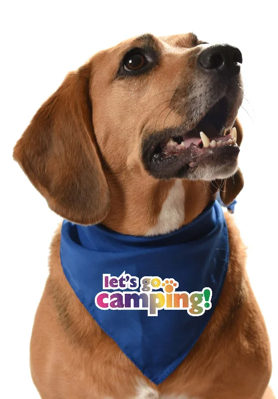 - Pet tear stain cleaning wipesLet's go camping - colourful dog bandana
