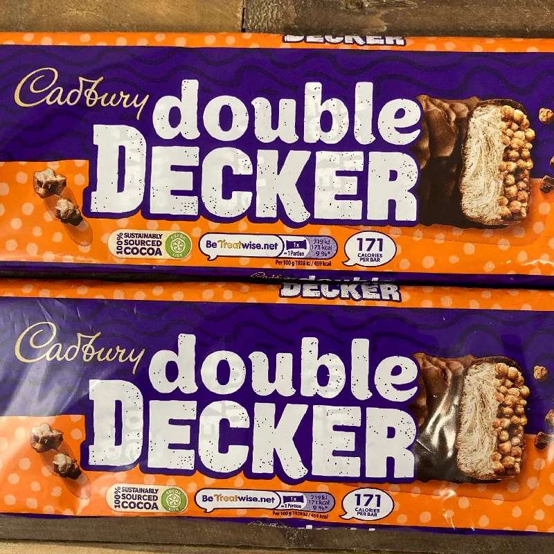 ---18x Cadbury Double Decker Bars (2 Packs of 9x37.3g)