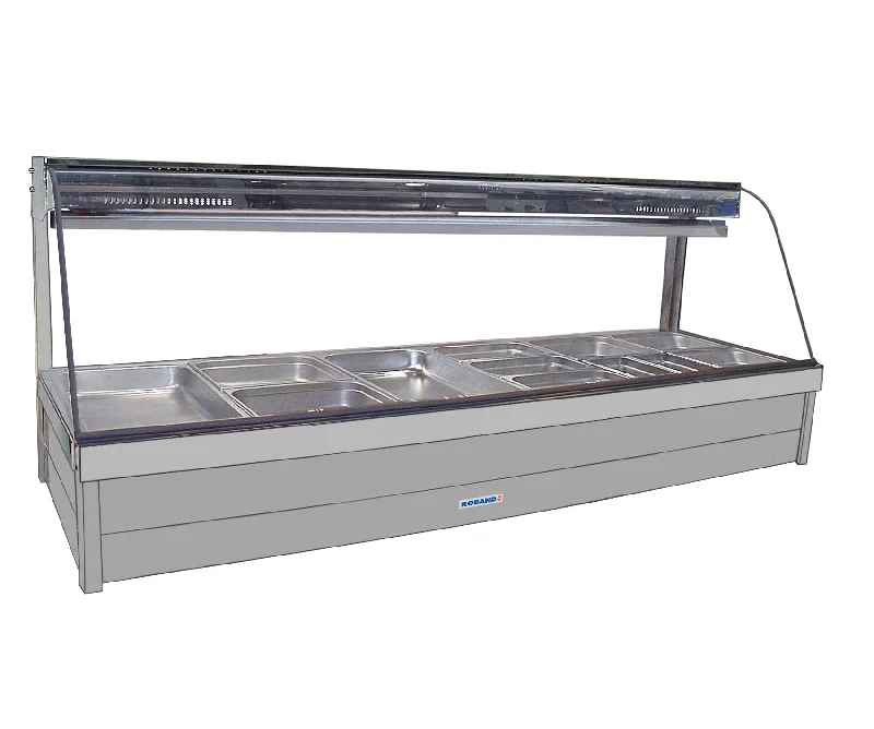 - Chinchilla cooling ice nest ceramic plateRoband Curved Glass Hot Food Display Bar, 12 pans double row - Chinchilla cooling ice nest ceramic plateRoband Curved Glass Hot Food Display Bar, 12 pans double row