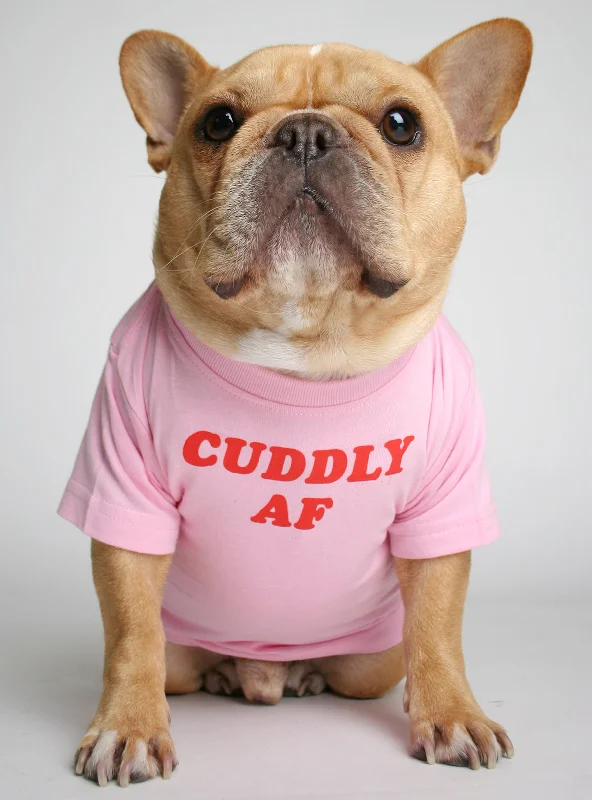 Classification by material or design:Cuddly AF Dog Tee