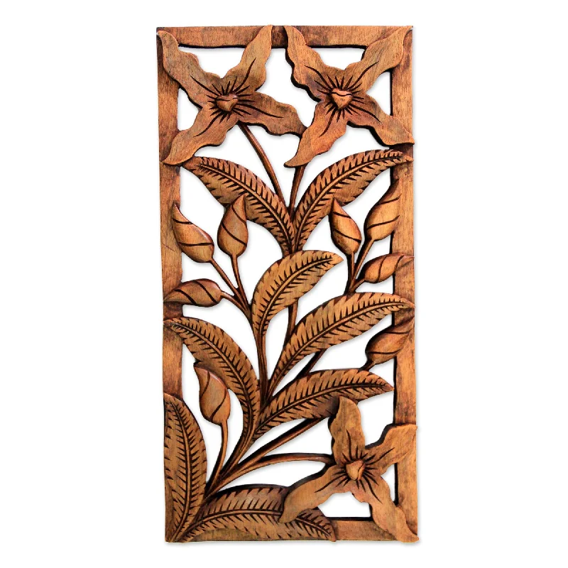 - Remote interactive pet feederSpirit of the Wild Orchids Floral Wood Relief Panel