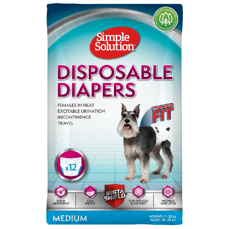 - Dog disposable foam shower gelSimple Solution Disposable Diaper for Female Dogs (42x53cm)