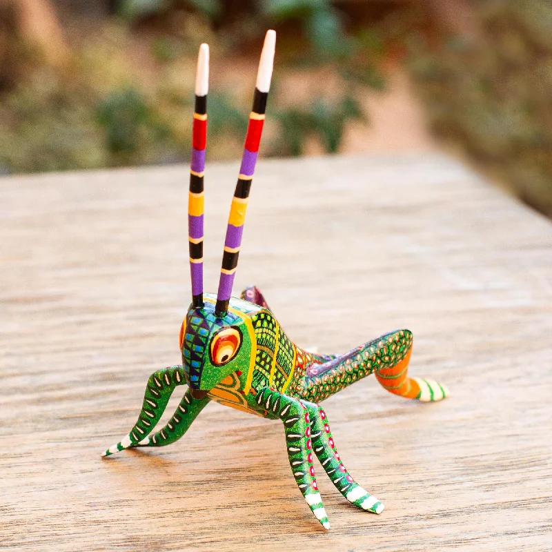 - Dog anti-slip matSpry Grasshopper Hand Crafted Grasshopper Alebrije Figurine