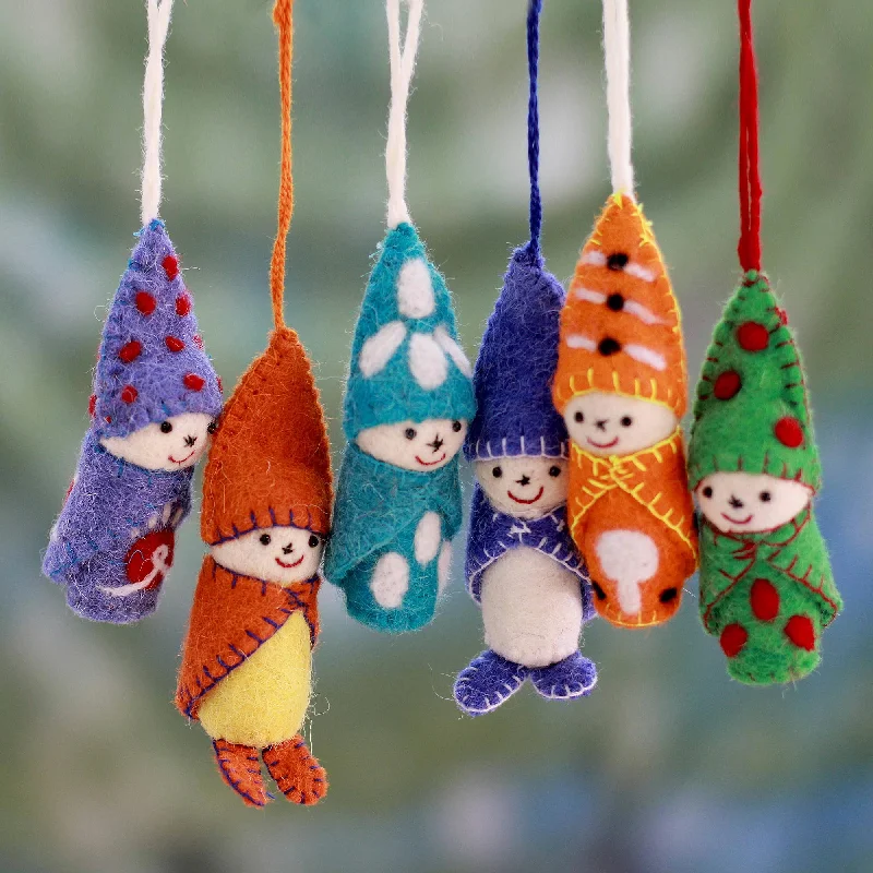- Pet stroller can be taken on the planeBabies in Snowsuits Set of 6 Handmade Wool Ornaments from India - Pet stroller can be taken on the planeBabies in Snowsuits Set of 6 Handmade Wool Ornaments from India