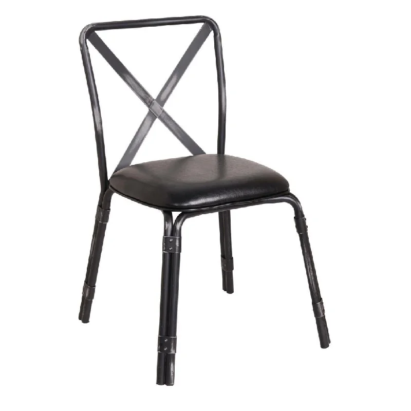 - Chinchilla cooling ice nest ceramic plateBolero Antique Black Steel Chairs with Black PU Seat (Pack of 4)