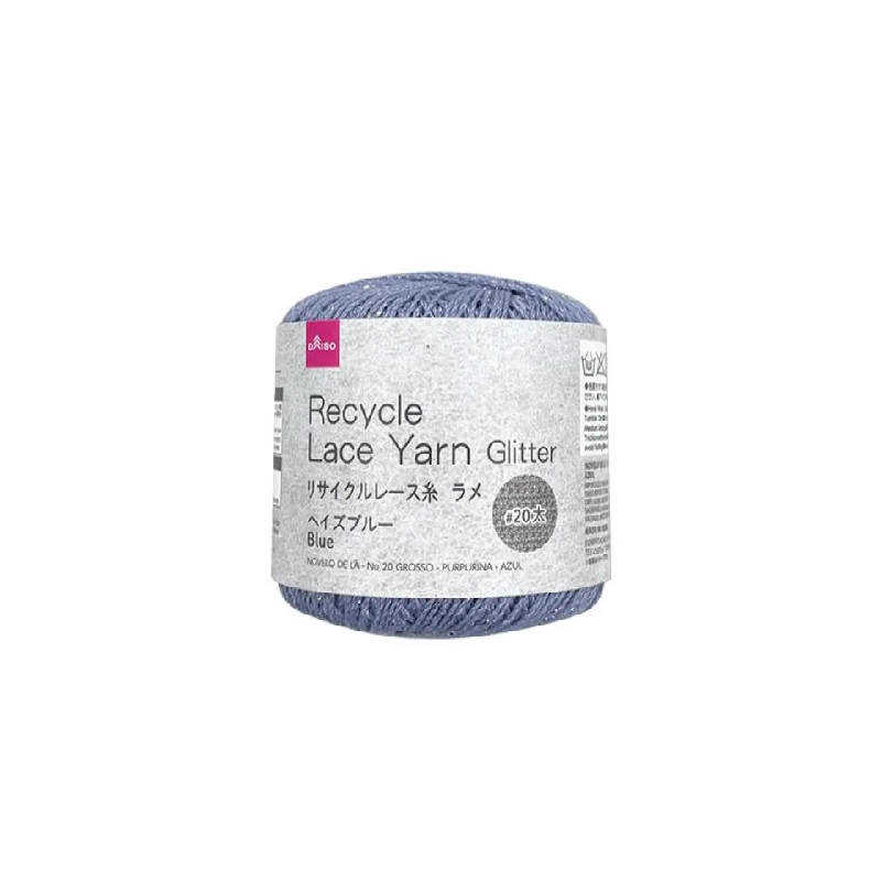  -Anti-scratch sofa protective coverRecycle Lace Yarn No. 20 Thick Glitter Blue