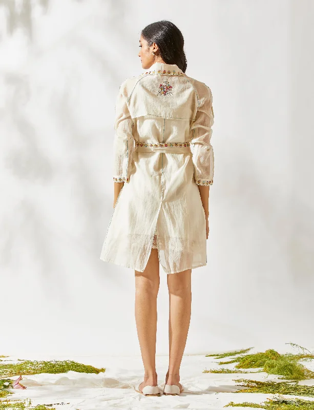 BANJARA TRENCH Ivory DRESS