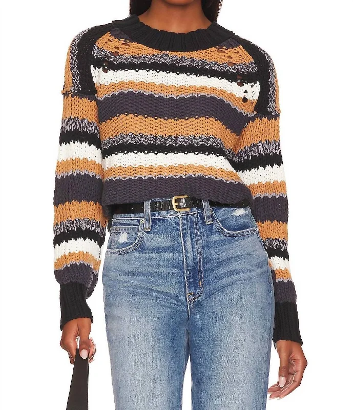 Devon Sweater In Sunflower Seed Combo