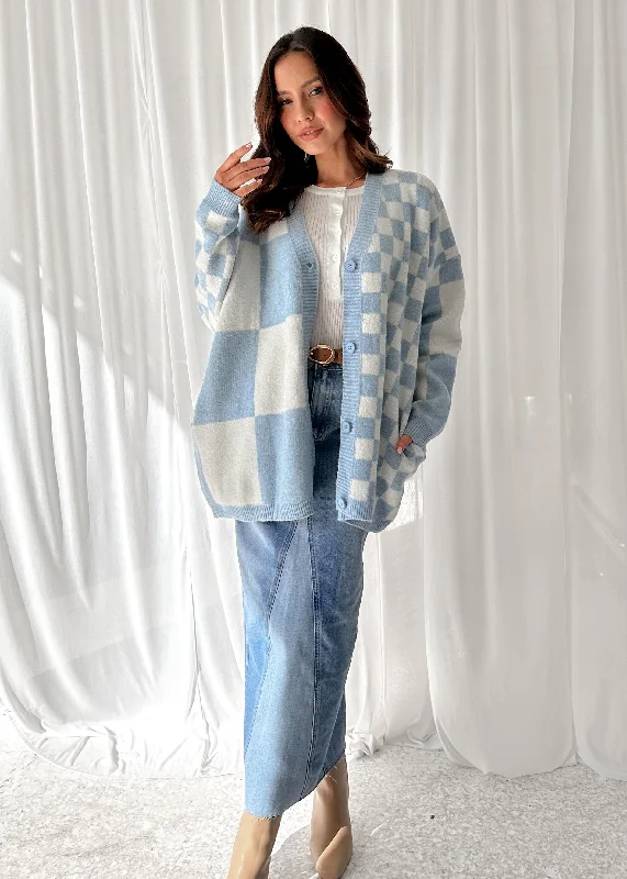 Elcie Cardigan - Sky Check