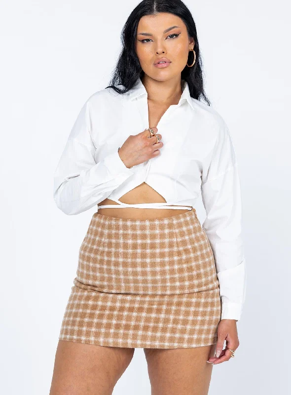 Gracia Mini Skirt Beige