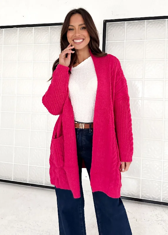 Hally Cardigan - Magenta