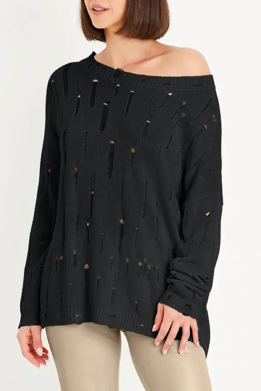 Undone Sweater In Black