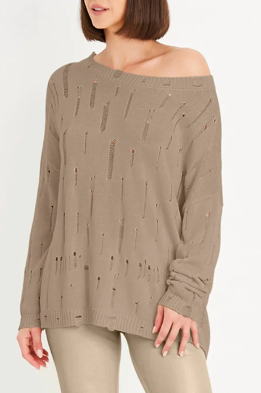 Undone Sweater In Fawn