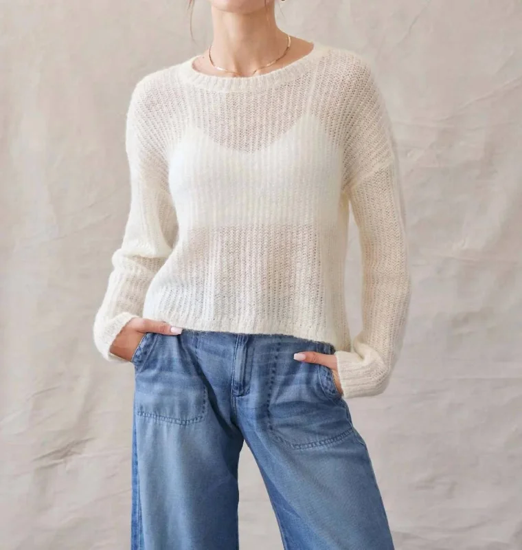 Winter Slouchy Sweater In Winter White