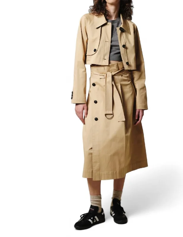 London Trench Coat In Khaki